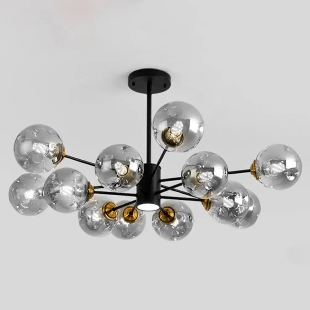 Modern Glass Bubble Chandelier Pendant Lights For Bedrooms 12 / Smoke Gray