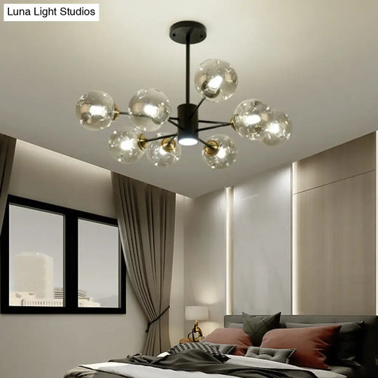 Modern Glass Bubble Chandelier Pendant Lights For Bedroom