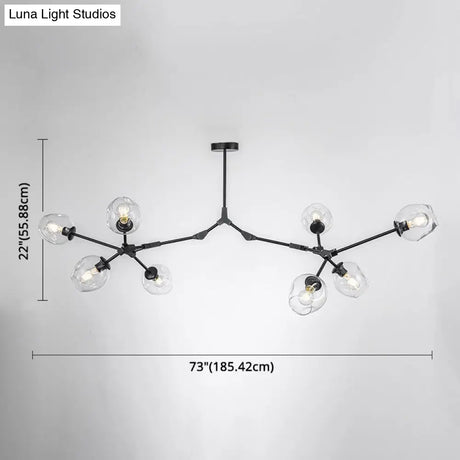 Modern Glass Chandelier For Living Room- Branching Suspension Light