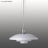Modern Glass Pendant Light For Restaurants - 1 Flared Design