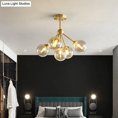 Modern Gold Branch Glass Ceiling Light