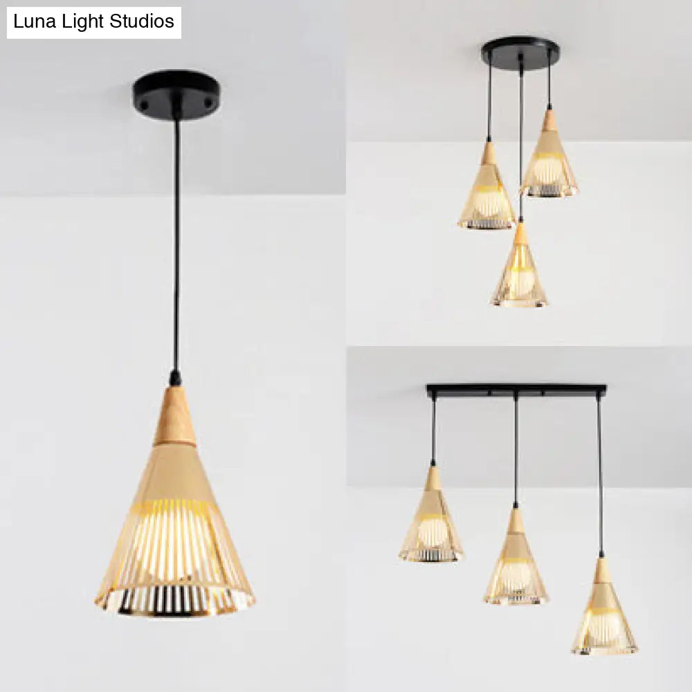 Modern Gold Metallic Conical Ceiling Light For Restaurant Cafe - Stylish Overhead Lighting