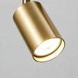 Modern Gold Led Flush Ceiling Spotlight With Sleek Tubular Design And Metallic Shade