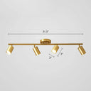 Modern Gold Led Flush Ceiling Spotlight With Sleek Tubular Design And Metallic Shade 4 /