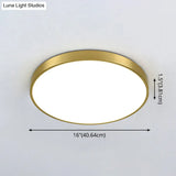 Modern Gold Metal Led Flush Mount Ceiling Lamp For Bedroom Lighting