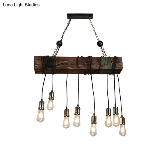 Modern Gold Pendant Light For Kitchen Island With Open Bulb Design / 31.5’