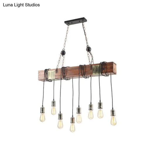 Modern Gold Pendant Light For Kitchen Island With Open Bulb Design / 37.5’