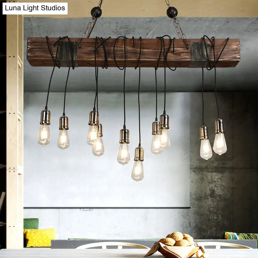 Modern Gold Pendant Light For Kitchen Island With Open Bulb Design / 43’