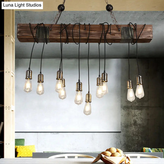Modern Gold Pendant Light For Kitchen Island With Open Bulb Design / 43’