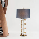 Modern Gold Task Light With Crystal Ball: Barrel Shade Reading Lamp