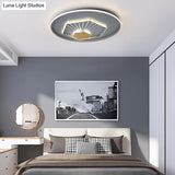 Modern Gray Hexagon Acrylic Led Flush Light Fixture 19.5’/23.5’ Wide - Warm/3 Color