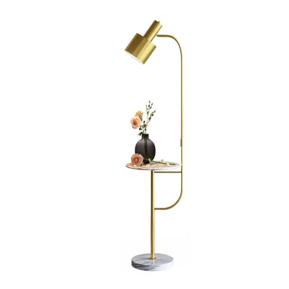 Modern Grenade Metal Floor Lamp With Tray - Perfect For Living Room