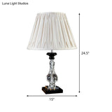 Modern Grey Cone Shade Study Lamp With 1 Head Fabric Reading Light