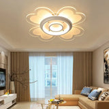 Modern Heart & Round Flush Mount Led Ceiling Light For Baby Room In White / 16’ Warm
