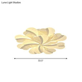 Modern Heart-Shaped Led Ceiling Lamp - Acrylic Flush Mount Light For Living Room With 5/9/15