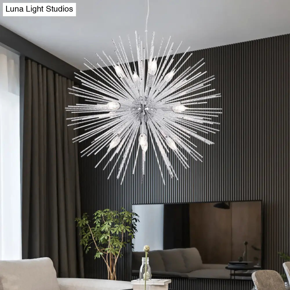 Hedgehog Chandelier With Minimalist Metal Design For Stylish Living Room Lighting