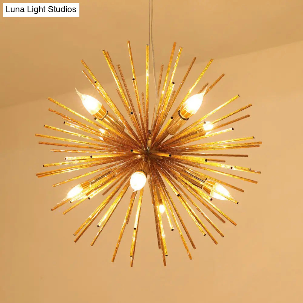 Hedgehog Chandelier With Minimalist Metal Design For Stylish Living Room Lighting
