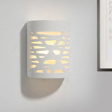 Modern Hollow Out Design 1-Light White Led Wall Sconce