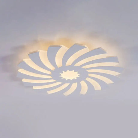 Modern Hotel-Style Led Flush Ceiling Light With Warm/White Lighting And Acrylic Flower Design For