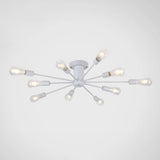 Modern Industrial Metal Flush Mount Ceiling Light Fixture 10 / White