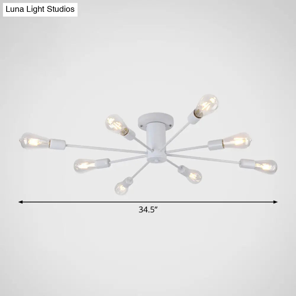 Modern Industrial Metal Flush Mount Ceiling Light Fixture