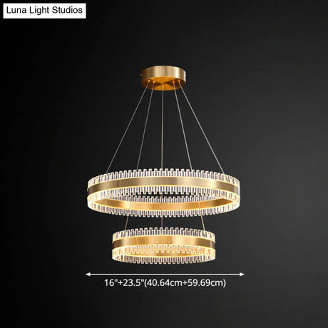 Modern Interlace Rings Chandelier - Metal Pendant Light For Living Room