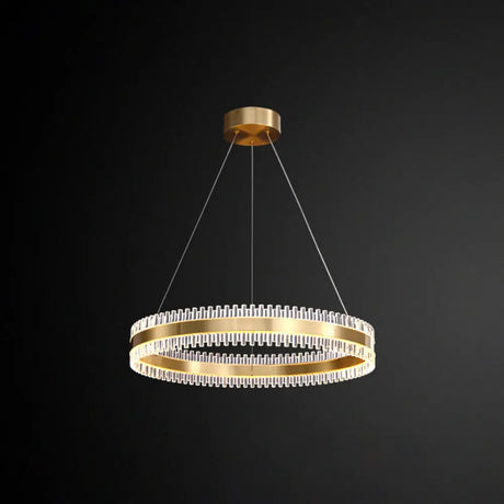 Modern Interlace Rings Chandelier - Metal Pendant Light For Living Room Gold / 16’