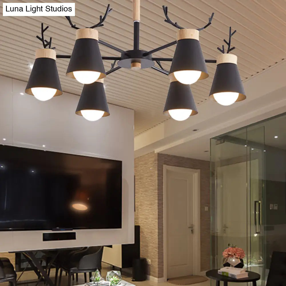 Modern Iron Deer Horn Kids Pendant Chandelier - Stylish Room Lighting Fixture