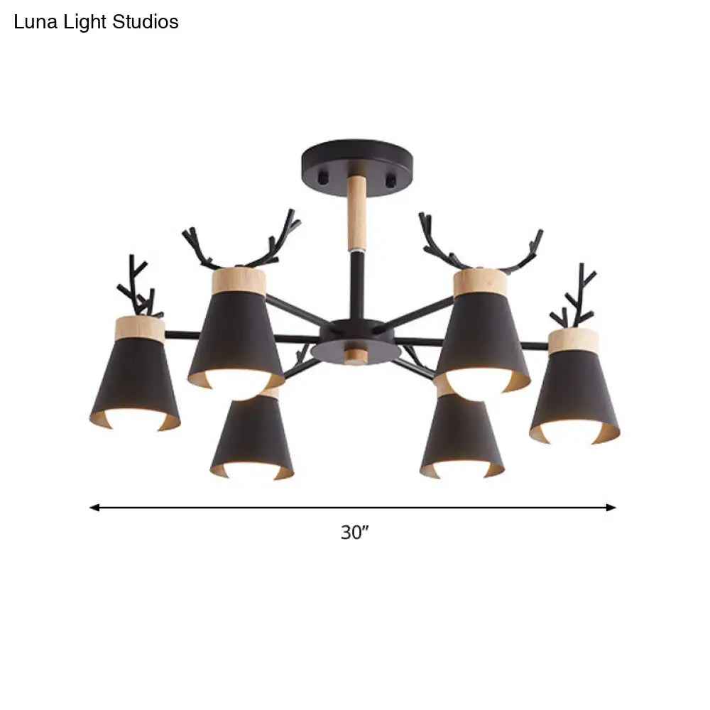 Modern Iron Deer Horn Kids Pendant Chandelier - Stylish Room Lighting Fixture