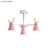 Modern Iron Deer Horn Kids Pendant Chandelier - Stylish Room Lighting Fixture