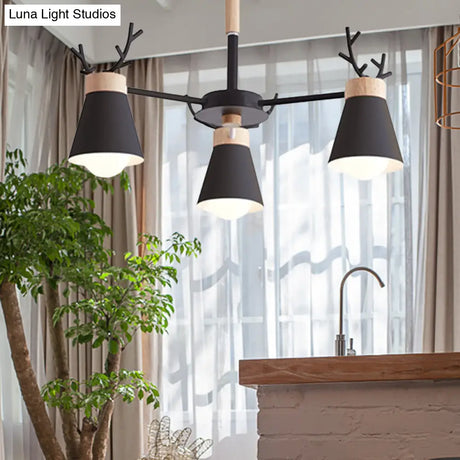 Modern Iron Deer Horn Kids Pendant Chandelier - Stylish Room Lighting Fixture