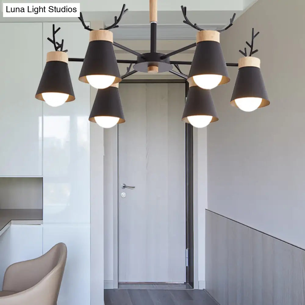 Modern Iron Deer Horn Kids Pendant Chandelier - Stylish Room Lighting Fixture