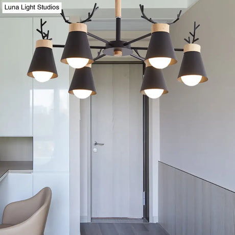 Modern Iron Deer Horn Kids Pendant Chandelier - Stylish Room Lighting Fixture