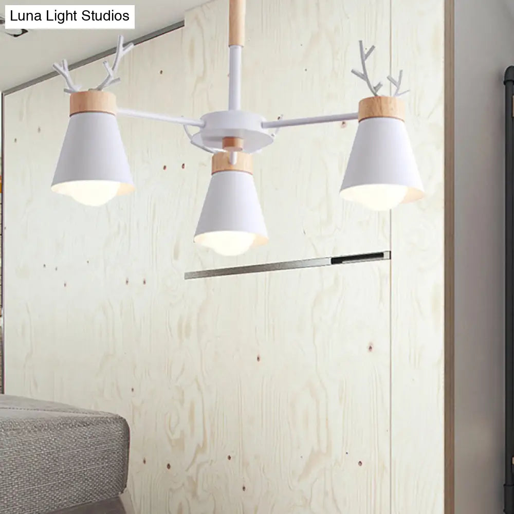 Modern Iron Deer Horn Kids Pendant Chandelier - Stylish Room Lighting Fixture