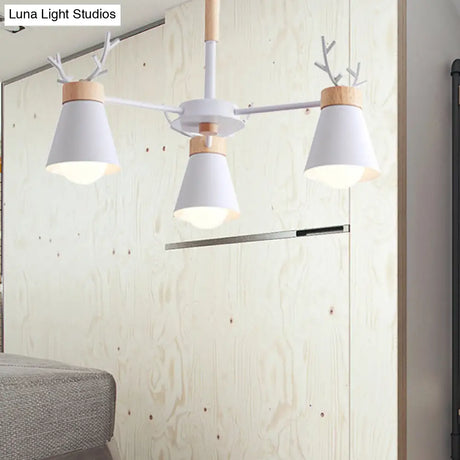 Modern Iron Deer Horn Kids Pendant Chandelier - Stylish Room Lighting Fixture