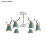 Modern Iron Deer Horn Kids Pendant Chandelier - Stylish Room Lighting Fixture