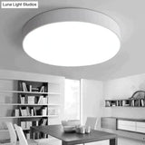 Modern Iron Round Black White Led Ceiling Lights For Living Room Bedroom Indoor Lamps White /