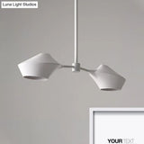 Modern Iron Shade Chandelier - Metal 2/3/4 Lights White/Black And Gold Dining Room Hanging Light