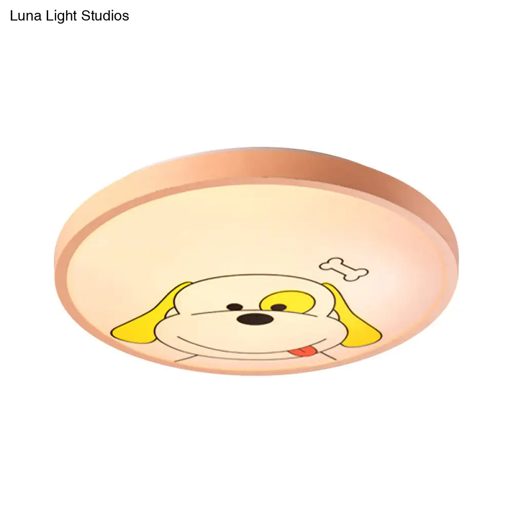 Modern Kindergarten Circular Ceiling Light: Acrylic Flush Mount Fixture