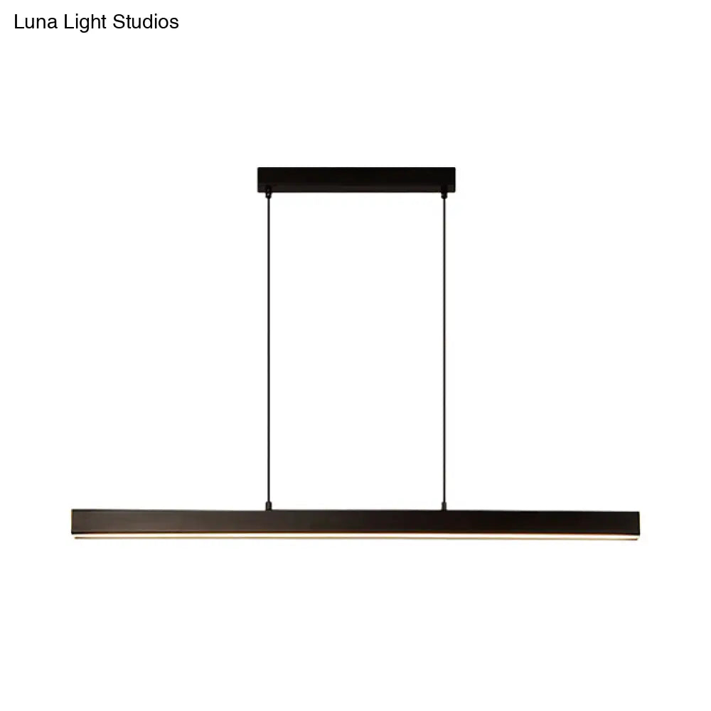 Modern Led Acrylic Ceiling Light Bar In Black For Island - Width Options: 23.5/31.5/39
