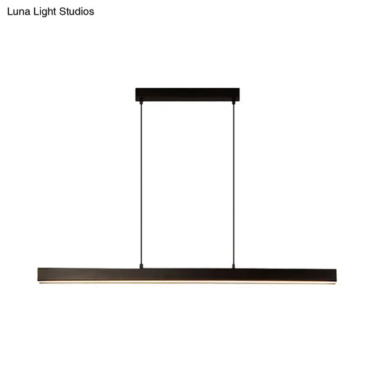 Modern Led Acrylic Ceiling Light Bar In Black For Island - Width Options: 23.5/31.5/39