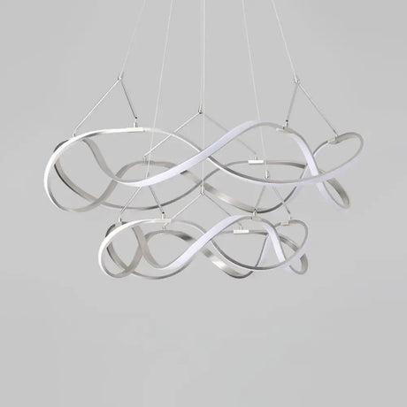 Modern Led Acrylic Ceiling Light: Twisting Chrome/Gold Chandelier Pendant (1/2/3-Light) -