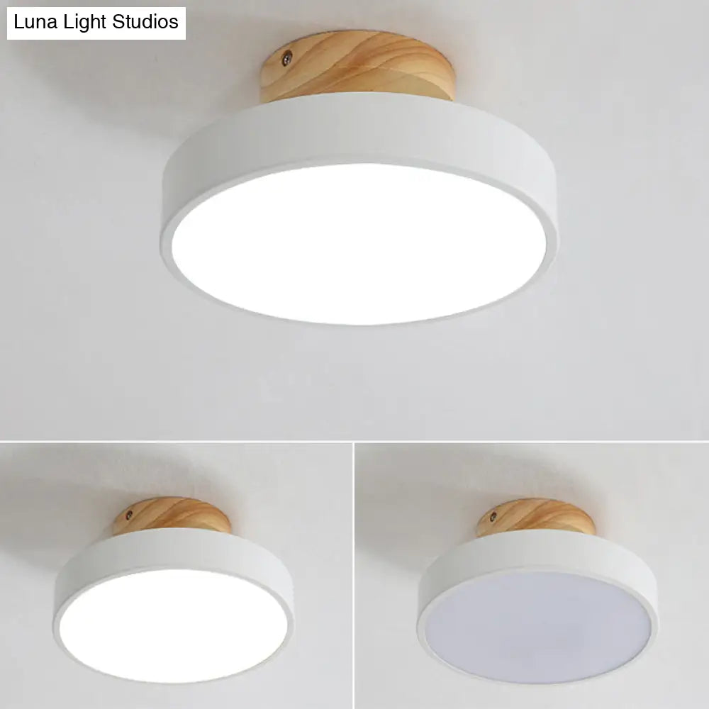 Modern Led Acrylic Circle Flush Mount Ceiling Light Fixture