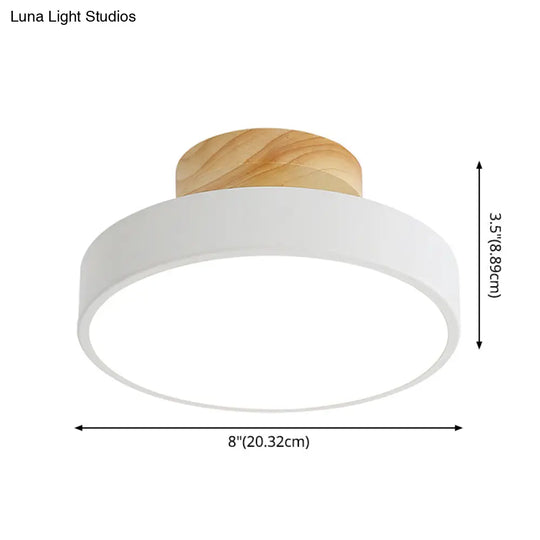 Modern Led Acrylic Circle Flush Mount Ceiling Light Fixture