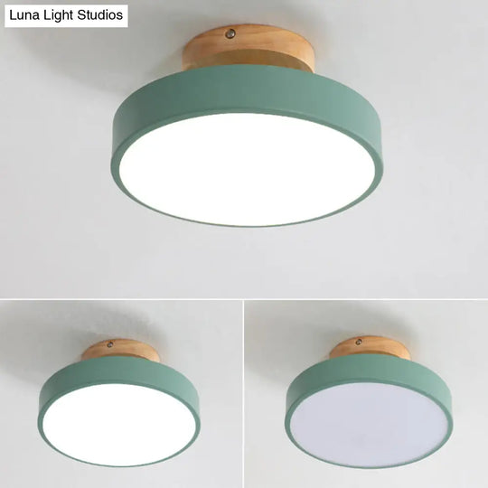 Modern Led Acrylic Circle Flush Mount Ceiling Light Fixture