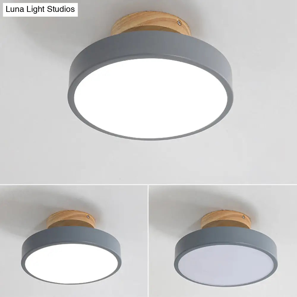 Modern Led Acrylic Circle Flush Mount Ceiling Light Fixture