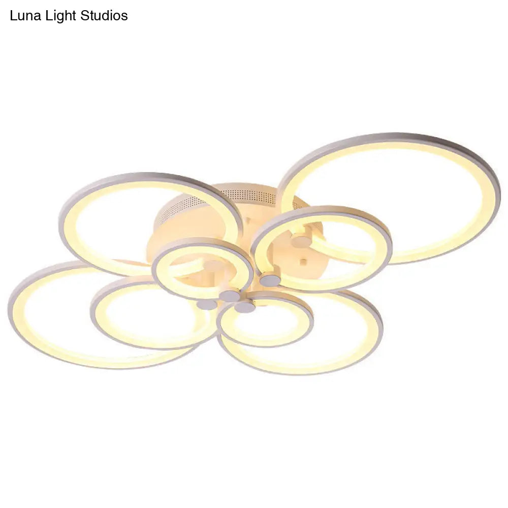Modern Led Acrylic Flush Mount Ceiling Light For Bedroom