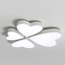 Modern Led Acrylic Flush Mount Ceiling Light For Living Room - Contemporary Lighting White /