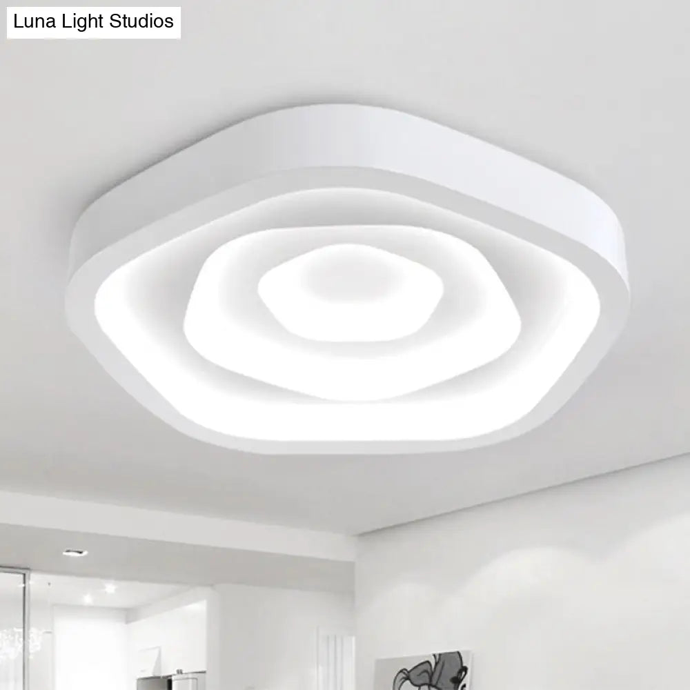 Modern Led Acrylic Flush Mount Ceiling Light - Perfect For Living Rooms