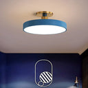 Modern Led Acrylic Semi Flush Mount Ceiling Light Fixture With Circular Ring Design Blue / Warm